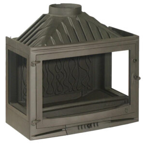 Invicta Selenic 700 Damper with 3 Crystals Fireplace Wood Cassette 12Kw