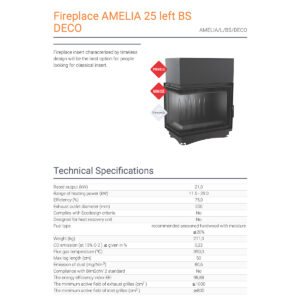 KRATKI AMELIA L BS DECO ΑΡΙΣΤΕΡΗ ΓΩΝΙΑ 21KW SPECS