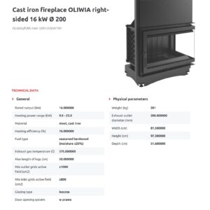 KRATKI OLIWIA P BS ΔΕΞΙΑ ΓΩΝΙΑ ΑΝΟΙΓΟΜΕΝΟ ECODESIGN 16KW SPECS1